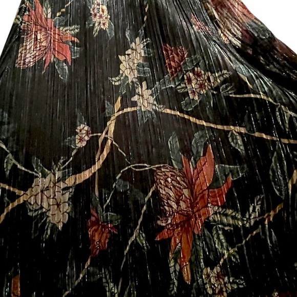 JOHNNY WAS new Evelina Metallic Floral Halter Maxi Dress - Picture 8 of 16